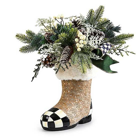 Farmhouse Holiday Boot Arrangement