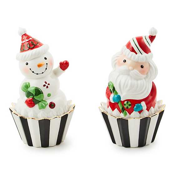 Bake Shop Santa & Snowman Cupcake Boxes, Set of 2