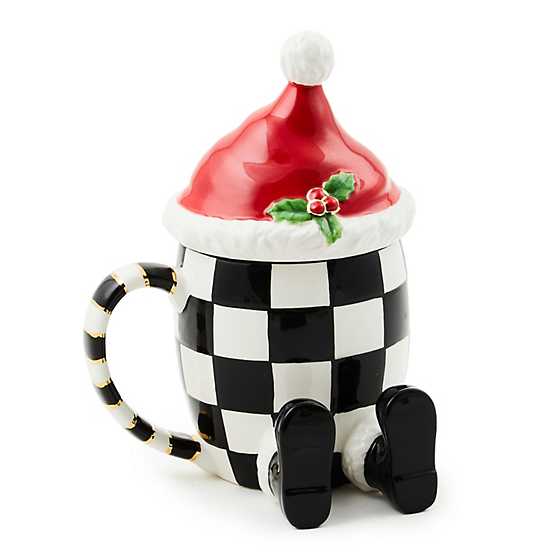 Cozy Christmas Lidded Santa Mug