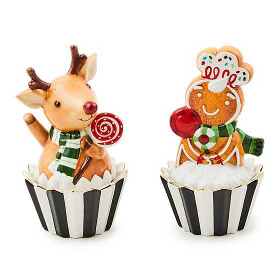 Bake Shop Gingerbread & Deer Cupcake Boxes, Set of 2