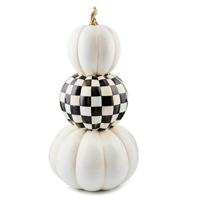 Courtly Check Illuminated Stacked Pumpkins - Thumbnail 2