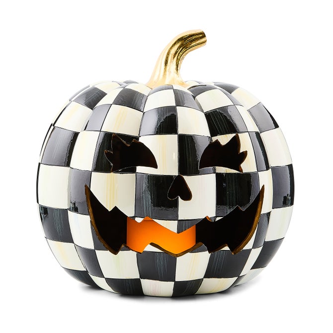 Courtly Check Illuminated Jack O' Lantern