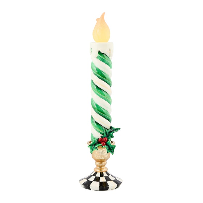 Check It Out Green Illuminated Retro Candle