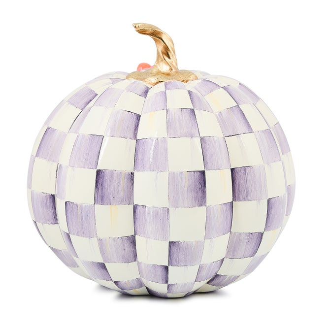 Violet Check Cascade Floral Pumpkin