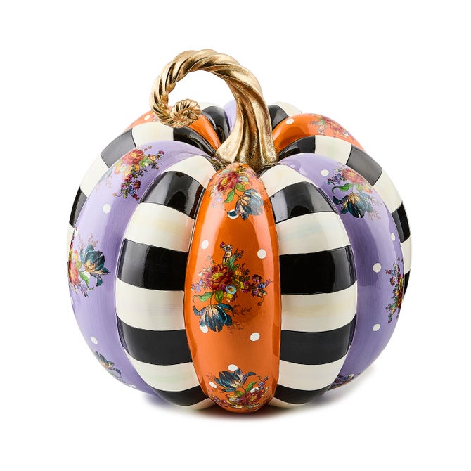 Violet Patchwork Extra Large Pumpkin - Thumbnail 2