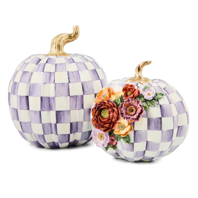 Violet Check Large Pumpkin