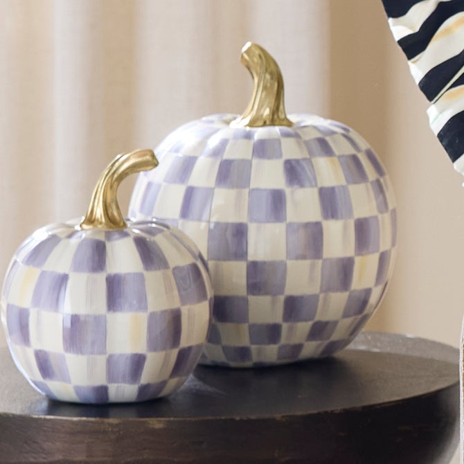 Violet Check Small Pumpkin
