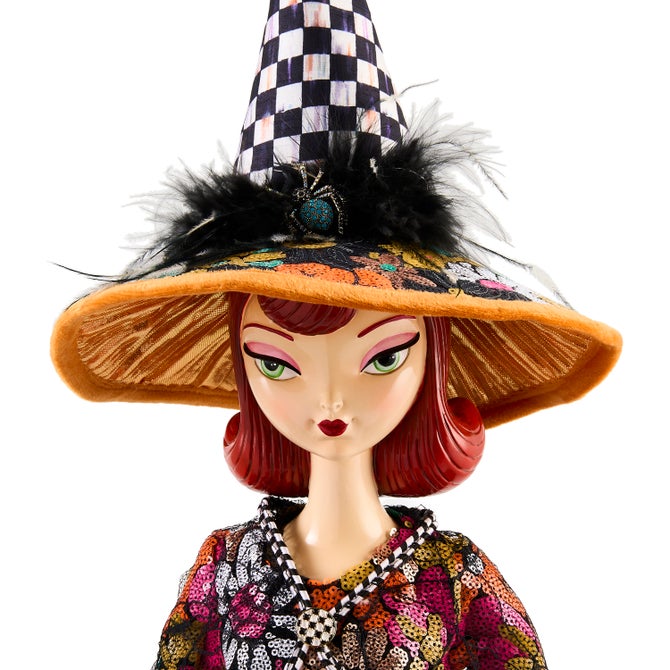 Glamoura Fabric Witch with Pumpkin