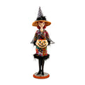 Glamoura Fabric Witch with Pumpkin