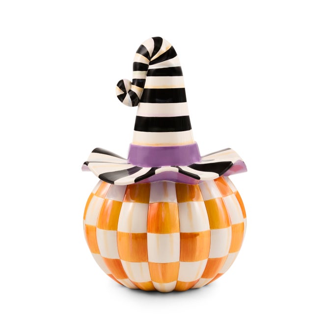 Orange Check Happy Jack Illuminated Pumpkin
