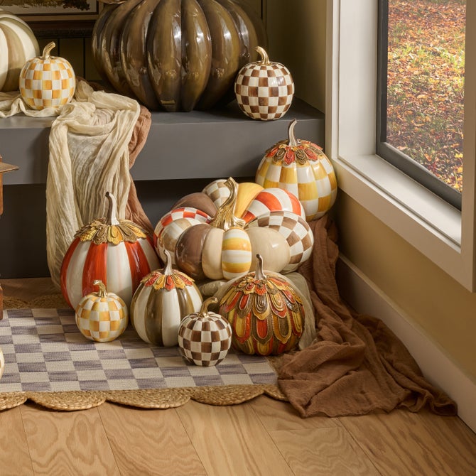 Harvest Glow Patchwork Large Pumpkin