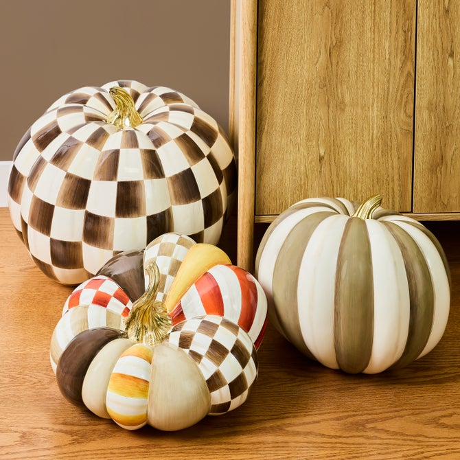 Harvest Glow Patchwork Large Pumpkin