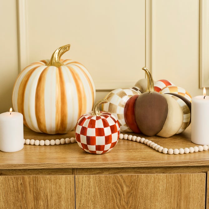 Harvest Glow Patchwork Medium Pumpkin