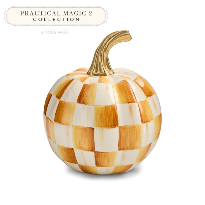 Amber Check Mini Pumpkin