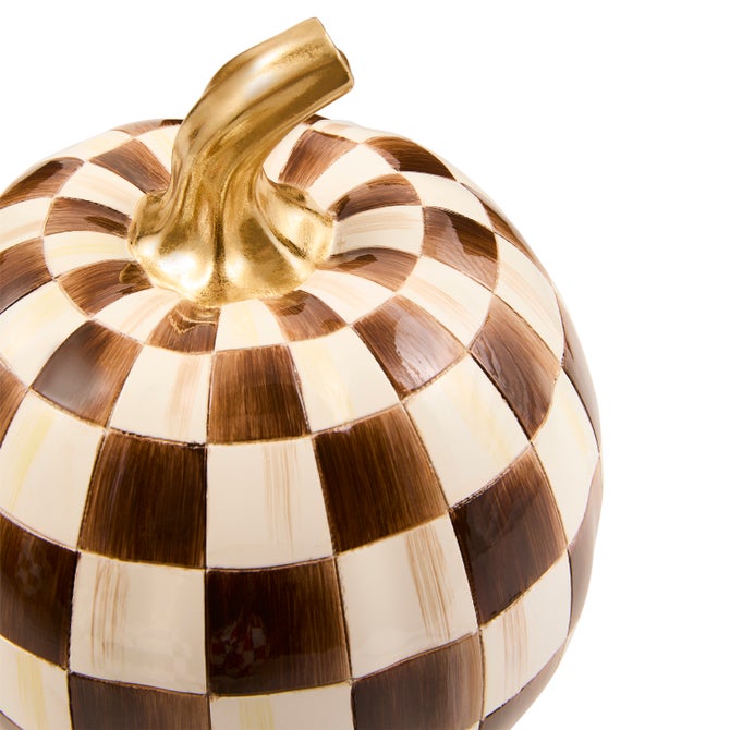 Chocolate Check Small Pumpkin