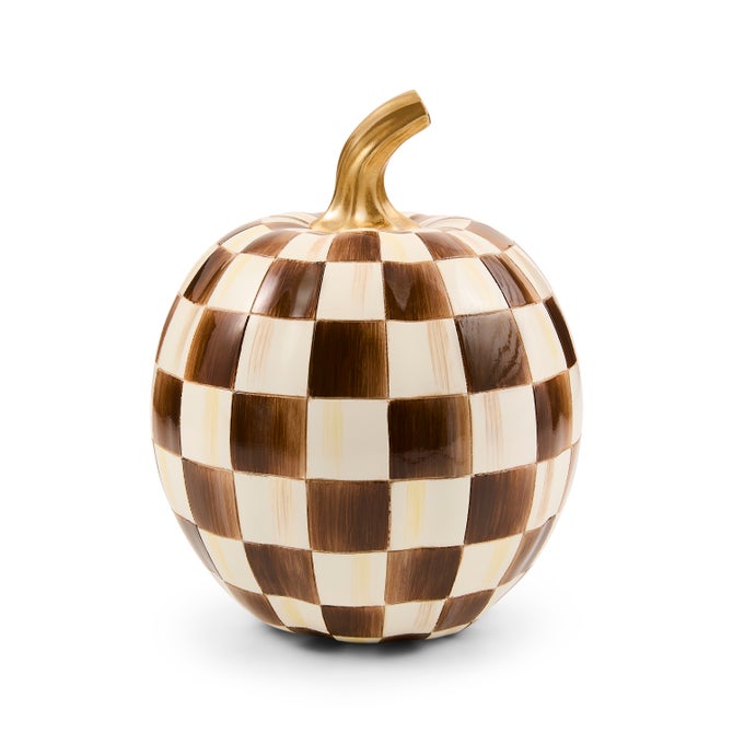 Chocolate Check Small Pumpkin