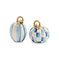 Royal Check and Stripe Petite Pumpkins, Set of 2