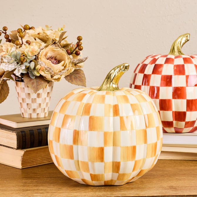 Amber Check Medium Pumpkin