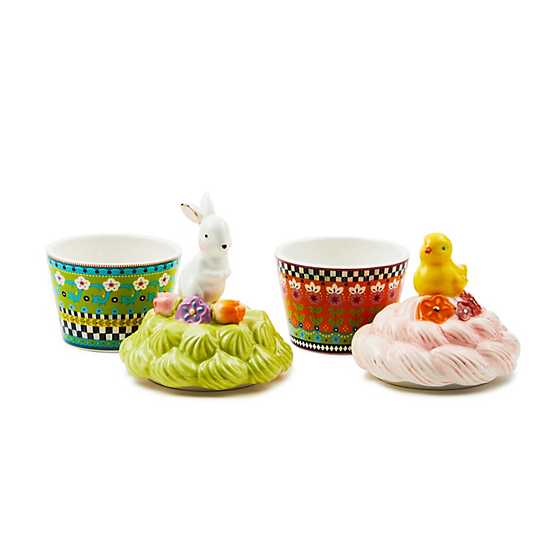 Calico Cupcake Lidded Boxes, Set of 2
