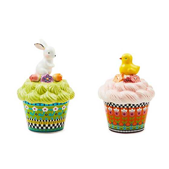 Calico Cupcake Lidded Boxes, Set of 2