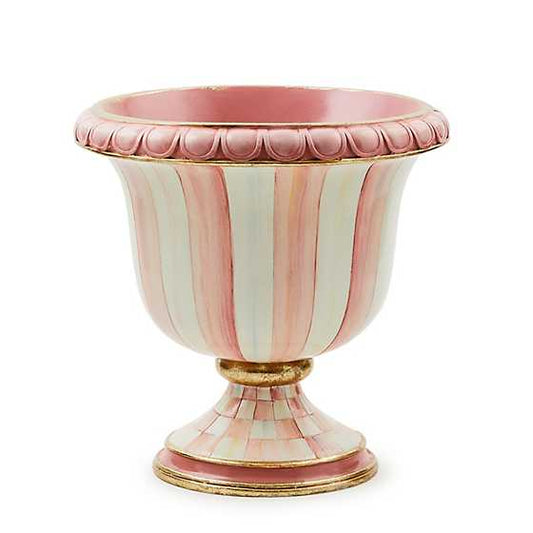 Rosy Stripe Tabletop Urn