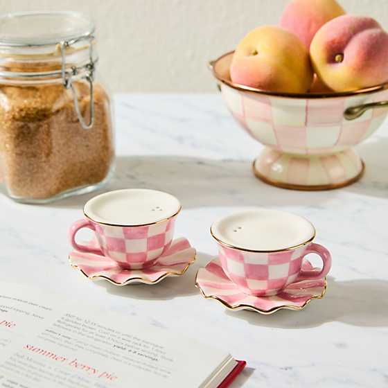 Rosy Check Teacup Salt & Pepper Set