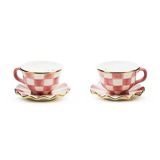 Rosy Check Teacup Salt & Pepper Set