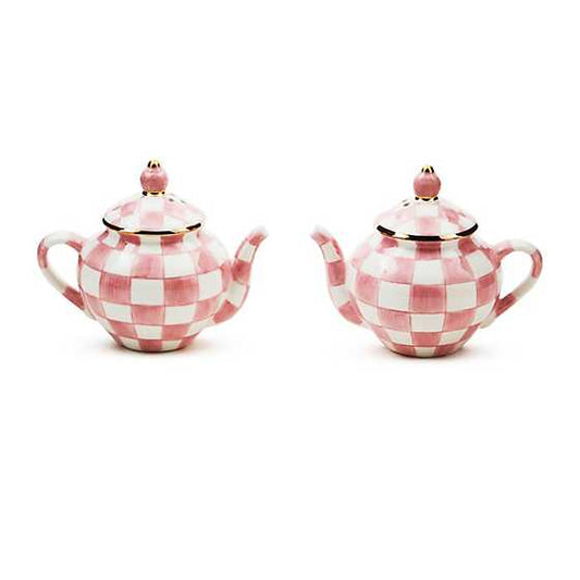 Rosy Check Teapot Salt & Pepper Set