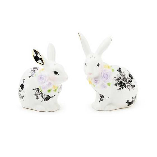 Butterfly Toile Bunny Salt & Pepper Set
