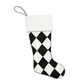 Courtly Noel Cream Harlequin Stocking