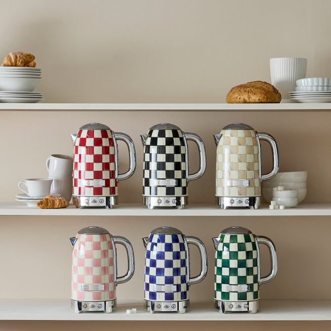 Mocha Check Electric Kettle