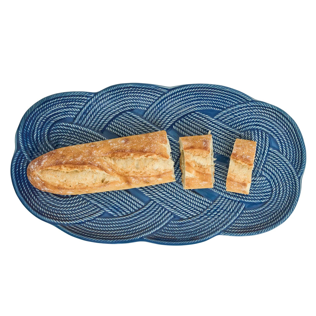 Mystic Knot 15" Hostess Tray - Denim