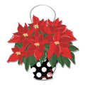 Vibrant Poinsetta Christmas Door Hanger