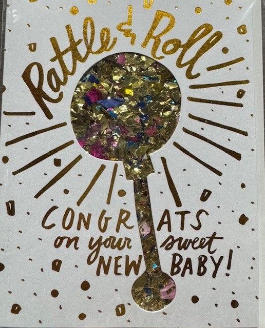 Rattle & Roll Confetti-Filled & Foil Stamped Card