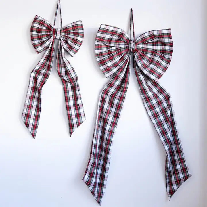 Holiday Plaid Oversized Bow Medium