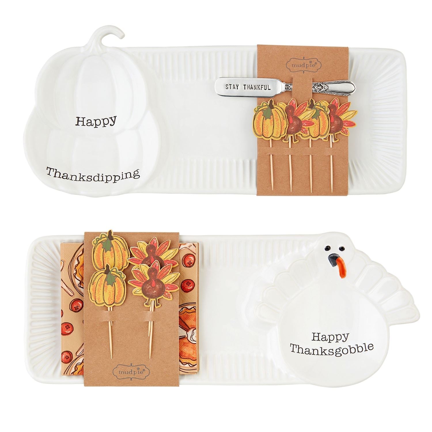 Pumpkin Hostess Tray Set