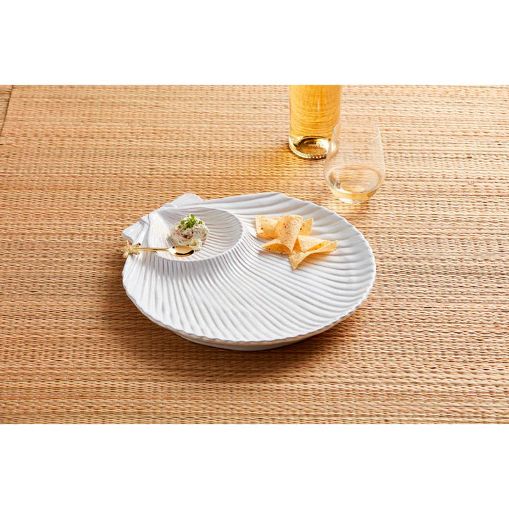 Fan Shell Chip & Dip Set