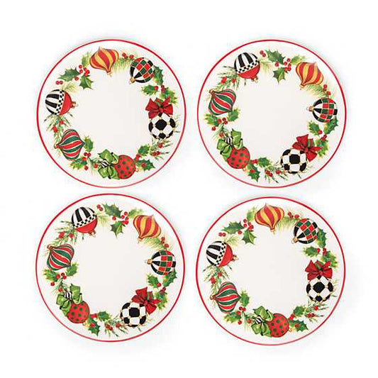 Deck the Halls Salad Plates, Set of 4