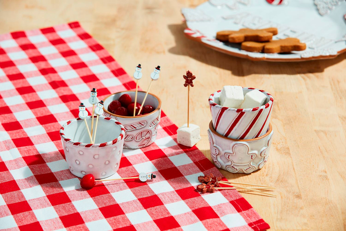 Snowman Tidbit & Toothpick Set