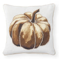 Herringbone Brown Pumpkin Square Pillow
