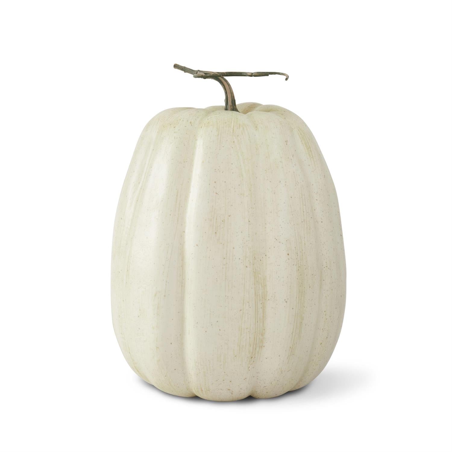 Cream & Tan Speckled Tall Pumpkin 14.25 Inch
