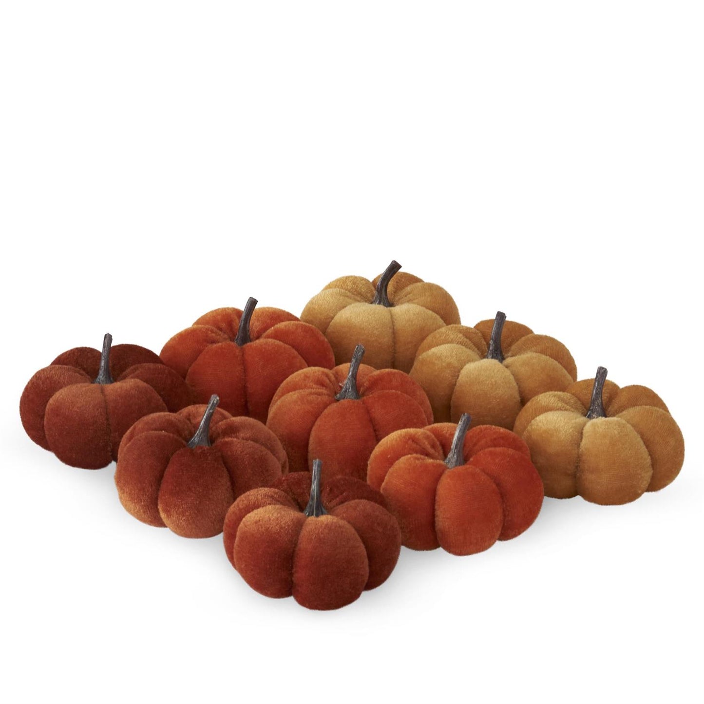 Tan Rust & Orange Velvet Filler Pumpkin