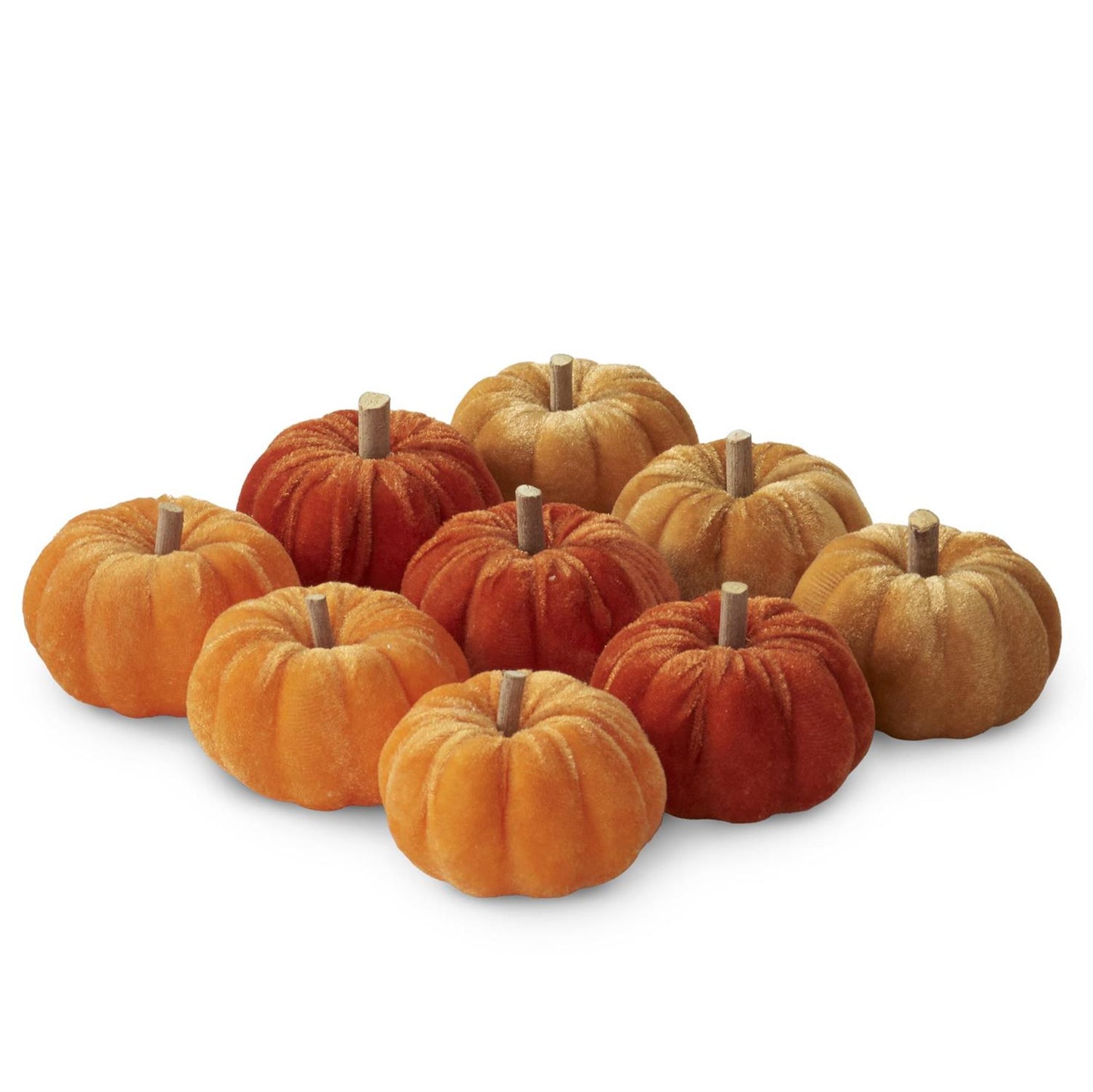 Tan Rust & Orange Velvet Filler Pumpkin