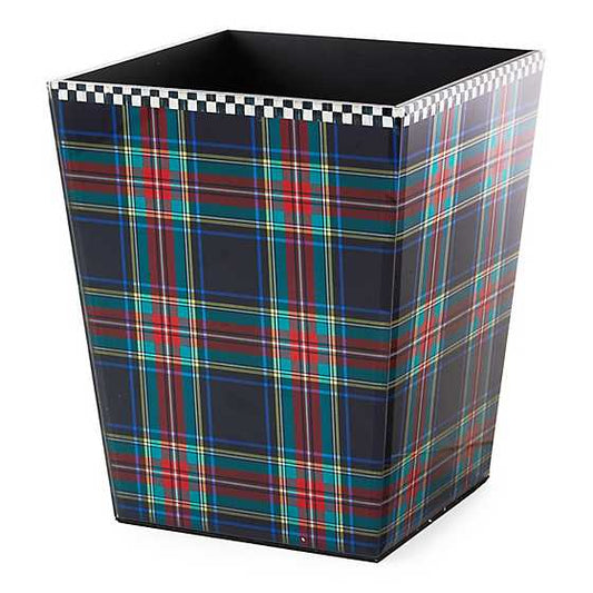 Tartan Black Waste Bin