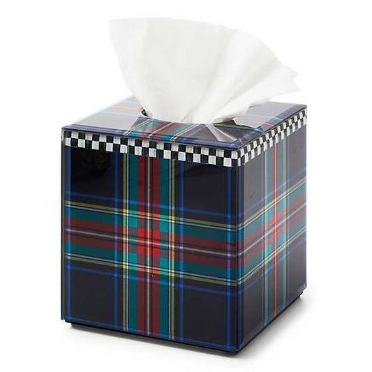 Tartan Black Boutique Tissue Box Cover