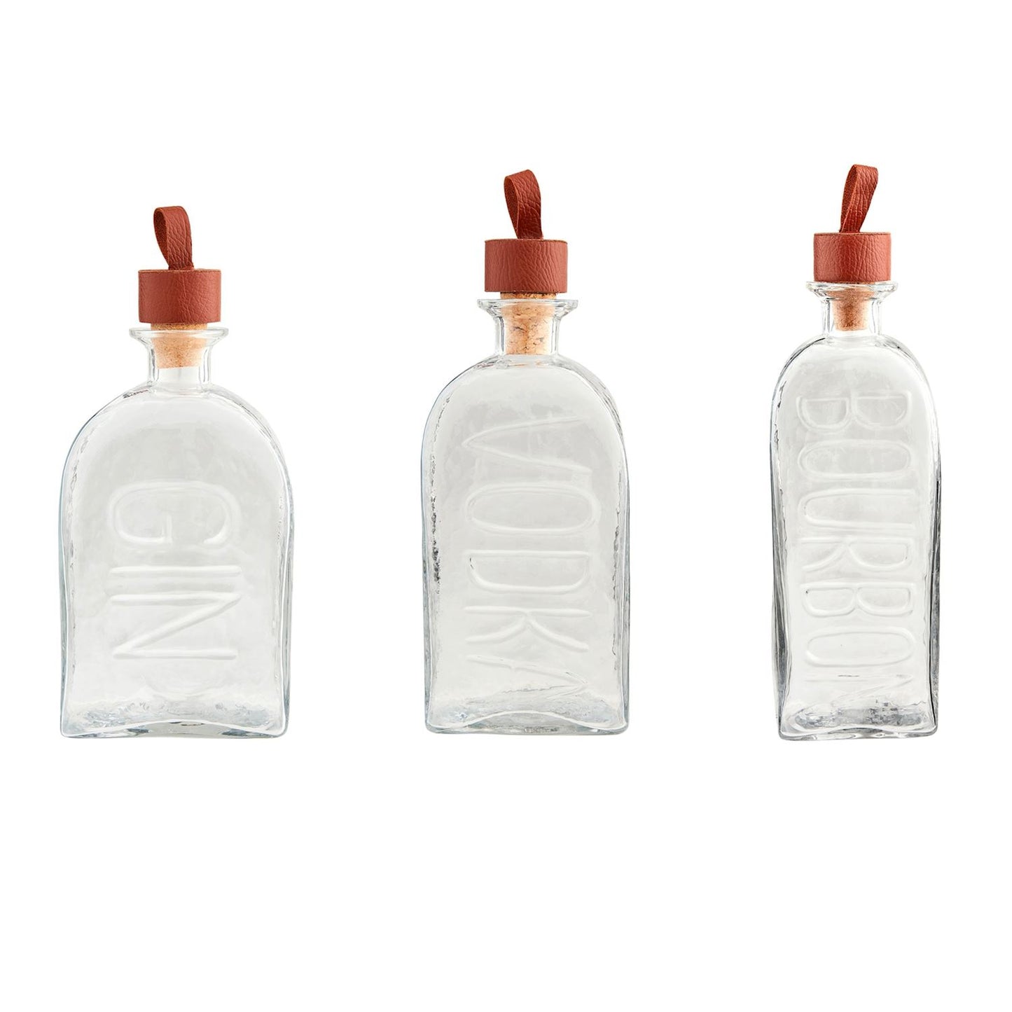 Bourbon Embossed Glass Decanter