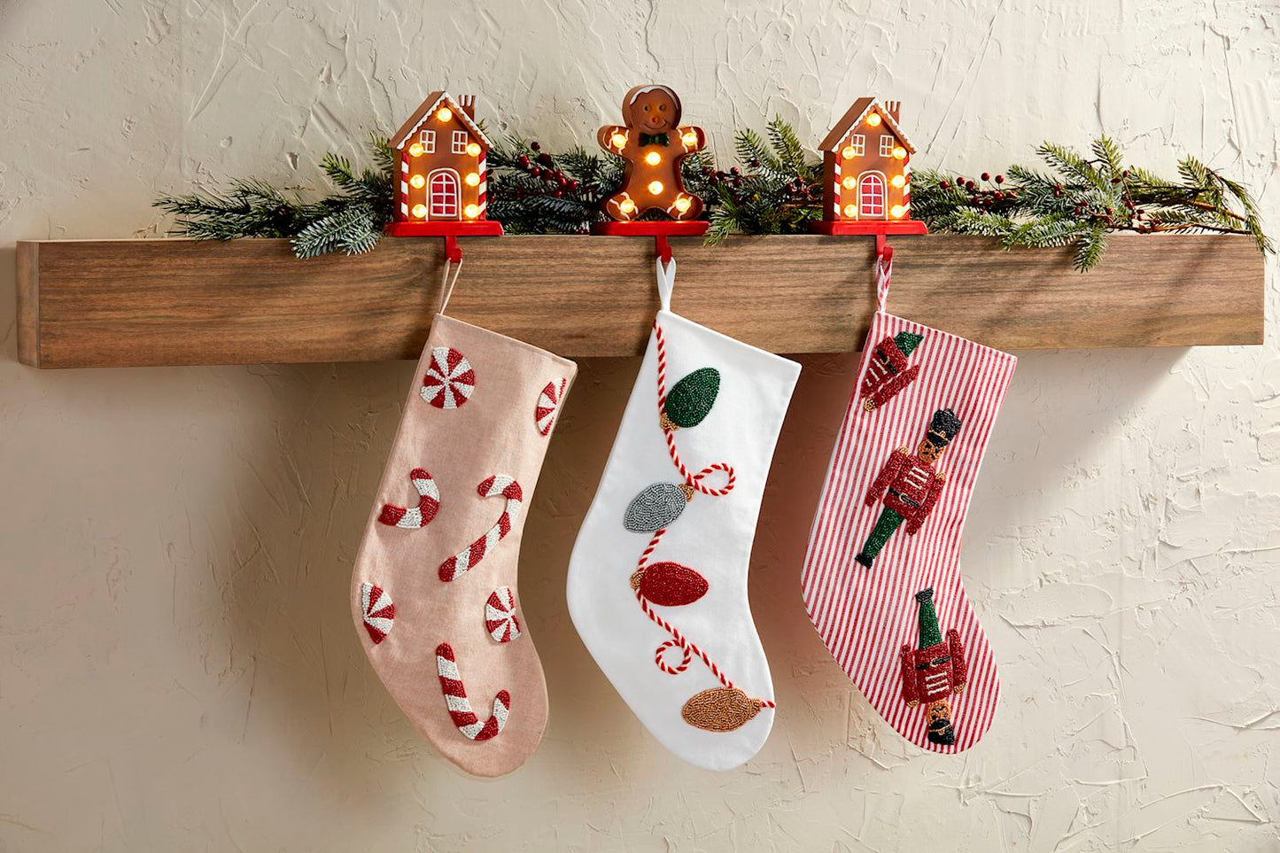 Lights Beaded Stocking