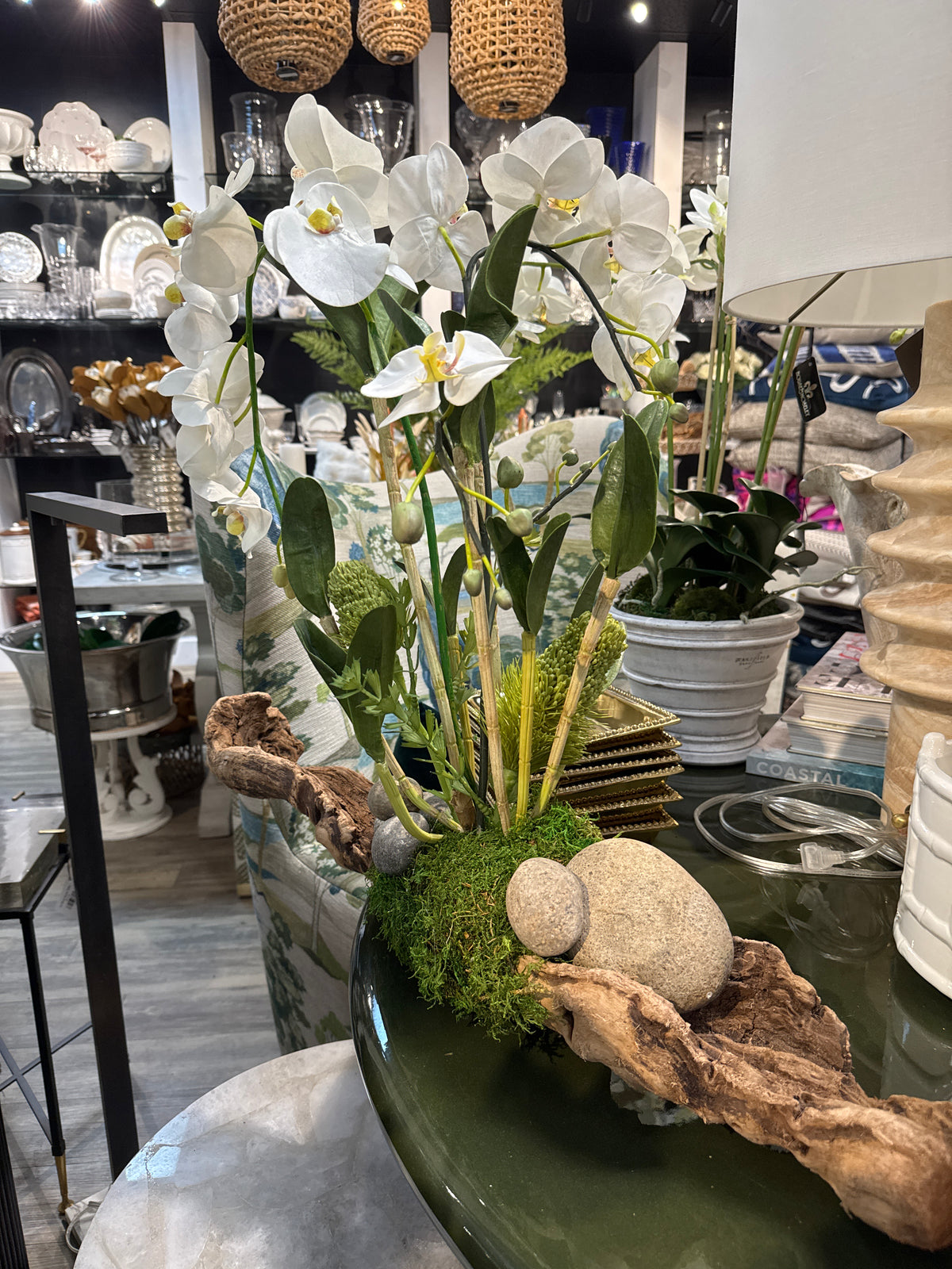 Tumble Log Double Orchid Custom Floral