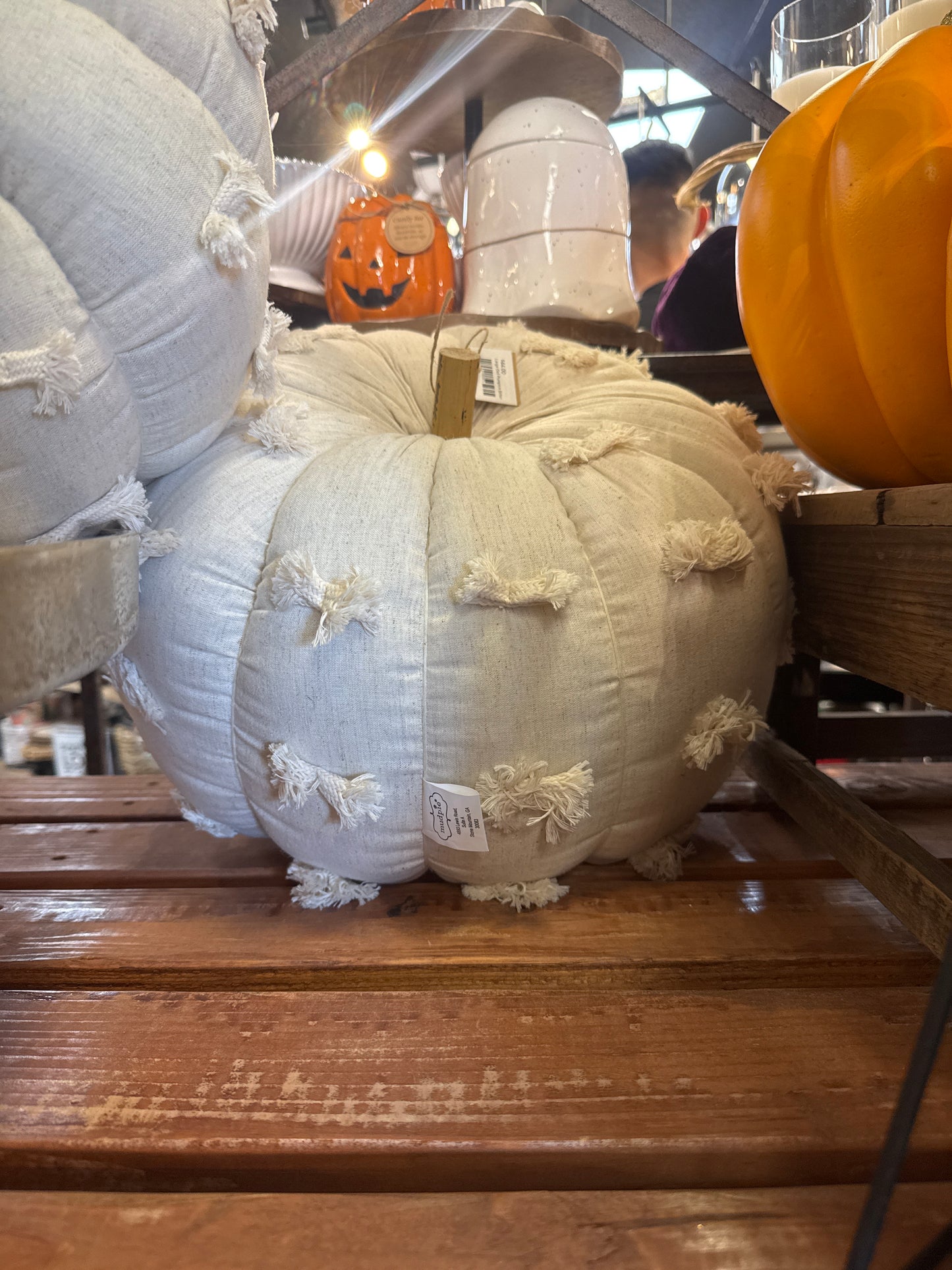 Large Dot Pumpkin Sitter