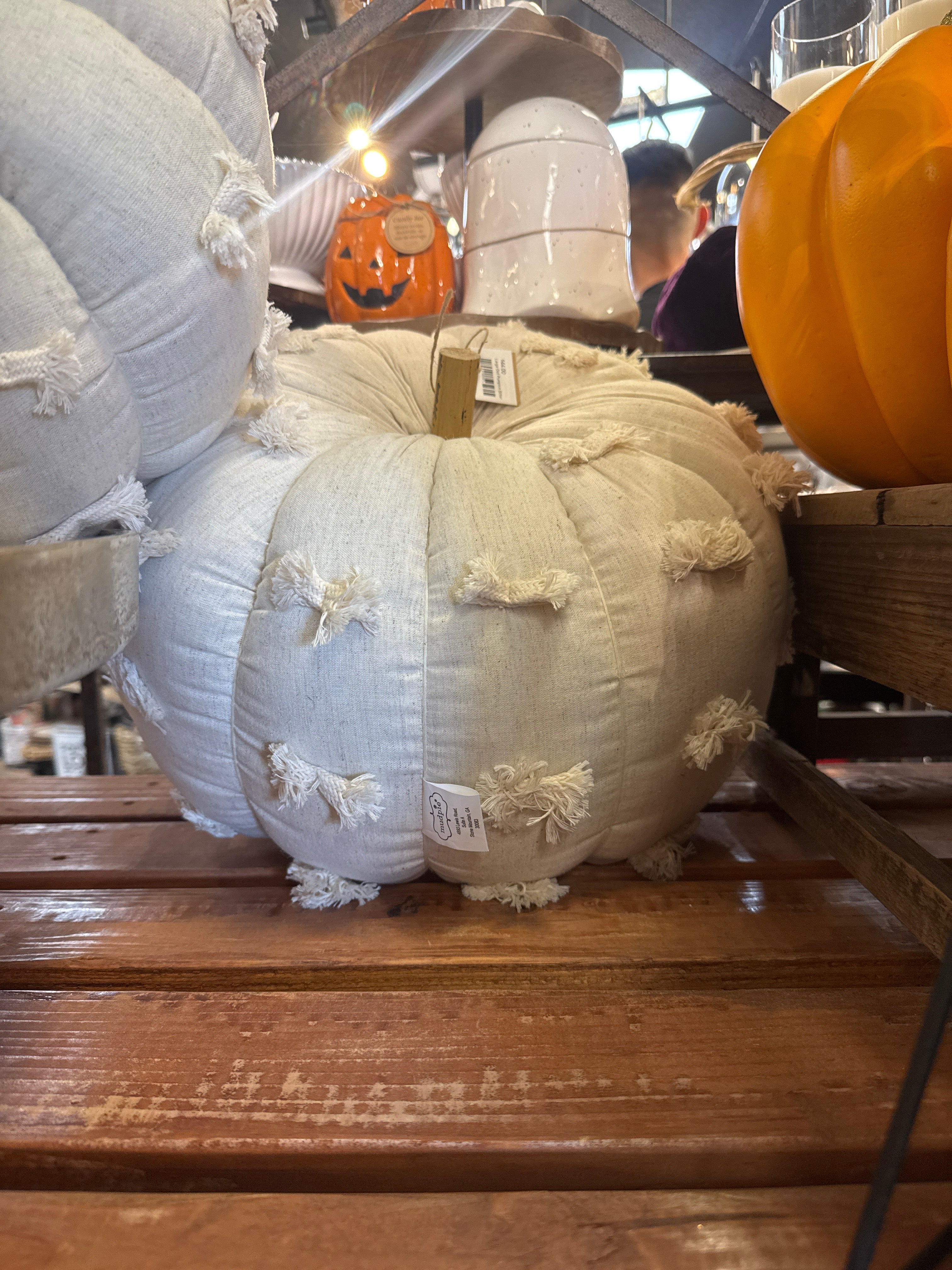 Large Dot Pumpkin Sitter